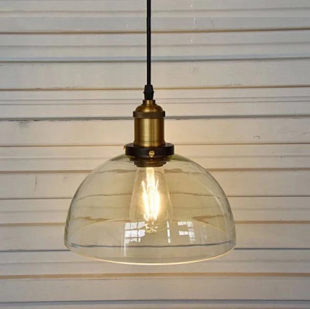 Đèn thả chao thủy tinh hổ phách TH062 , KT(mm) : 250